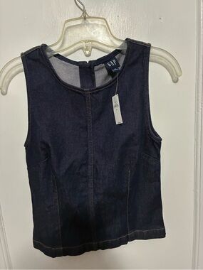 GAP Dark Indigo Denim Sleeveless Top